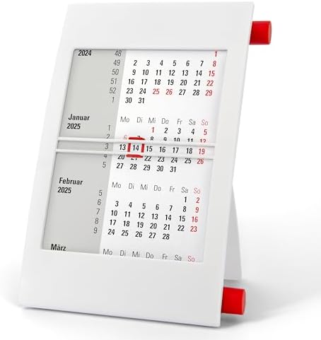Tischkalender 2026-2027 - 28 Monate Mit Datumsschieber, 11x18cm