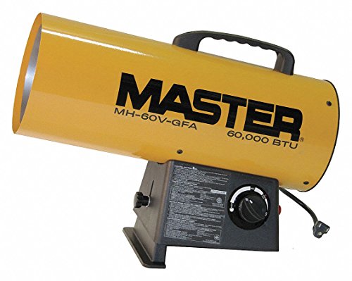 Master MH-60V-GFA 60,000 BTU LP Forced Air Heater, Variable Output