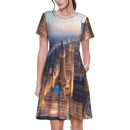 Robe d'été motif photo de ville pour rester fraîche et élégante au quotidien