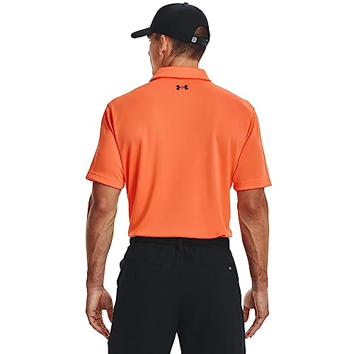 Under Armour Men's Tech Golf Polo , (866) Orange Blast / / Black , Large Tall #TOP3