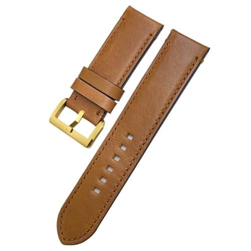Bracelet de montre en cuir de vache marron fait main 22 mm 23 mm