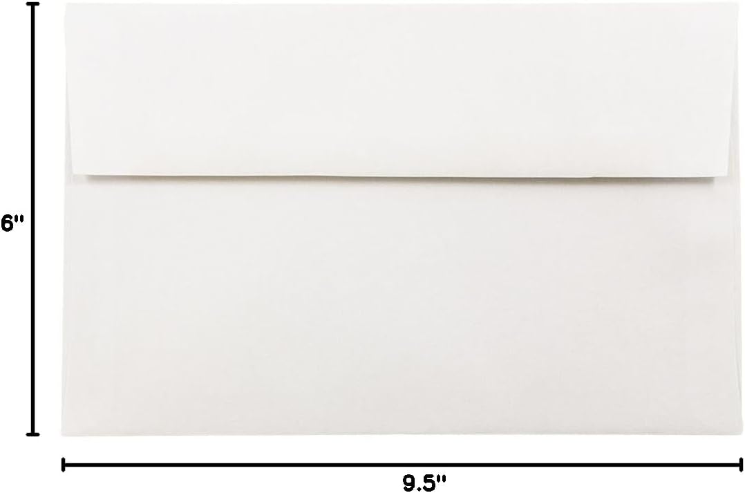 JAM PAPER A10 Strathmore Invitation Envelopes - 6 x 9 1/2 - Bright White Wove - 100/Pack