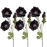 XZJMY 3Pcs Artificial Poppies Flowers,Silk Flowers,Fake Flowers,Artificial Flowers Suitable for Core