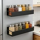 Euablfo 2 Pcs Especiero Magnético,Magnéticas para Refrigeradores, Unidades de...