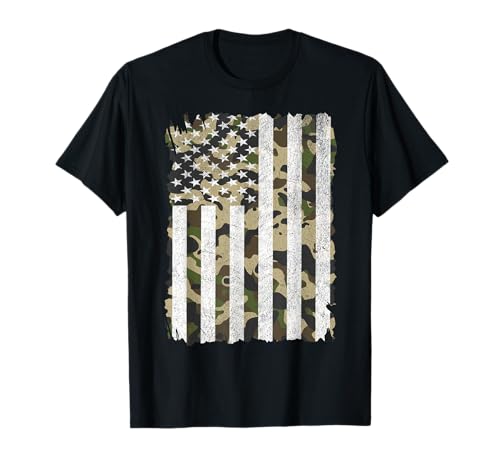 Camo American Flag USA Camouflage Men Boys Women Youth Kids T-Shirt
