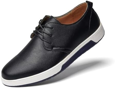 Tetnsk Men’s Casual Oxford Shoes Breathable Dress Shoes Lace-up Fashion Sneakers