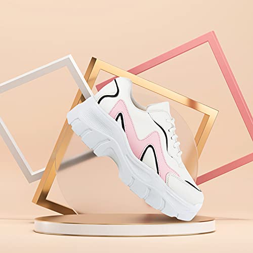 Image of Vendoz Women Premium White Casual Shoes Sneakers