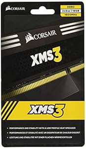 Corsair CMX16GX3M2A1600C11 XMS3 16GB (2x8GB) DDR3 Bis zu 1600 MHz CL11 Performance Desktop Memory