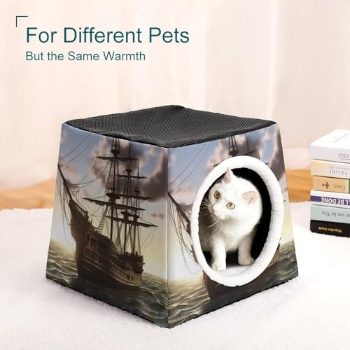 Hutte de pirate confortable pour animaux de compagnie frileux - 8