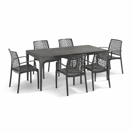 set da pranzo, indoor e outdoor, ideale anche per giardino e spazi esterni