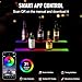 VEVOR LED Lighted Liquor Bottle Display, 2 Tiers 30 Inches, Supports USB, Illuminated Home Bar Shelf with RF Remote & App Control 7 Static Colors 1-4 H Timing, Acrylic Lighted Shelf for 16 Bottles