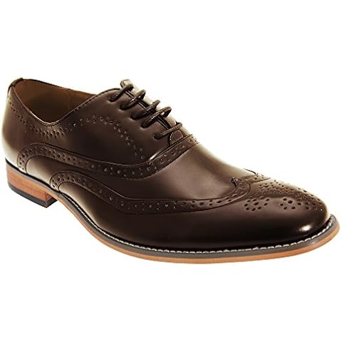 Goor Mens 5 Eyelet Brogue Oxford Shoes (11 US) (Brown) Cover