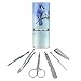 Blue Jay Watercolor Northeastern Bird Stainless Steel Manicure Pedicure Grooming Beauty Care Travel Kit