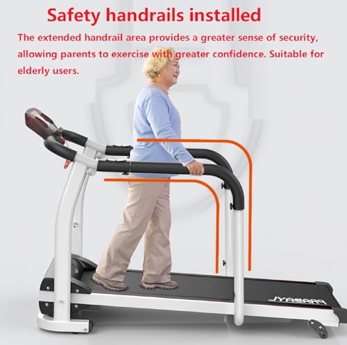 Image of Walking Treadmill for Senior - Senior Treadmill with Long Handrails - Foldable Treadmill for Home with Recovery Fitness Exercise Machine for Elder with Heart Rate Monitor