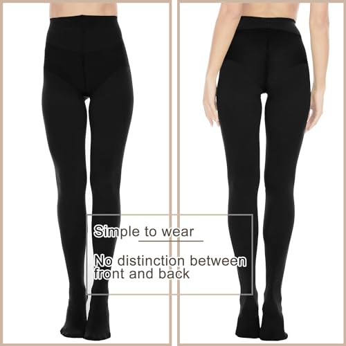 Citystl OPAQUE BLACK TIGHTS For Women, 80D Tummy Compression Plus Size Tights thumb #4