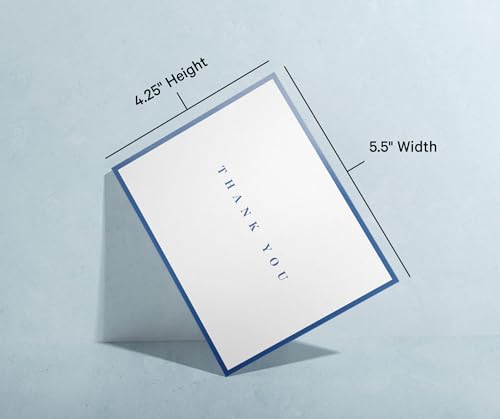 Image of Twigs Paper Simple Thank You Cards, 12 Blank Note Cards with Envelopes | Small size, gratitude & appreciation notes, minimalist design, all-occasion stationery, bulk value set
