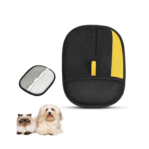 Gant Anti Poils Animaux, Gant Poils Animaux Réutilisable Électrostatique, Double Face Brosse Poils Animaux pour Lavage DémêLage Et Toilettage, Gant Brosse...