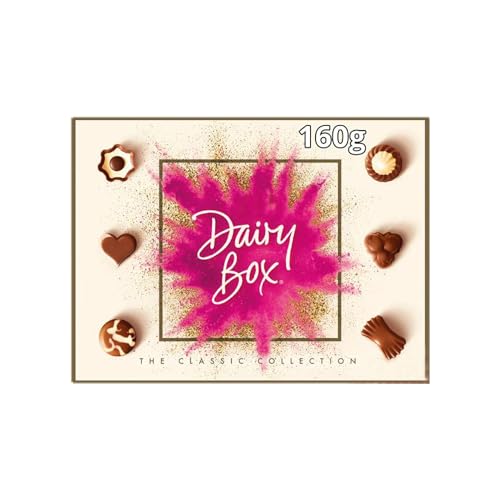 Dairy Box Milk Chocolate Selection - 160g | Irresistible Assortment of Fine Milk Chocolates | Perfect for Chocolate Lovers