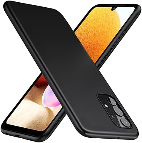 TesRank Samsung Galaxy A32 4G Case, Soft TPU Cover Matte [Anti-scratch] [Anti-fingerprint] for Samsung Galaxy A32 4G-Black