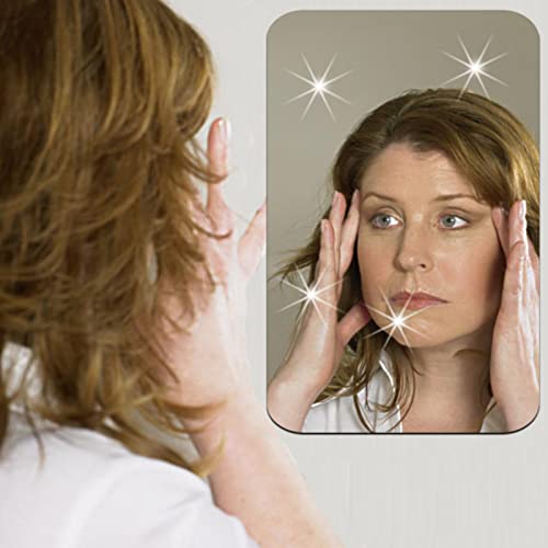 Homesen Espelho inteligente adesivo de parede em forma retangular espelho decorativo removível decal