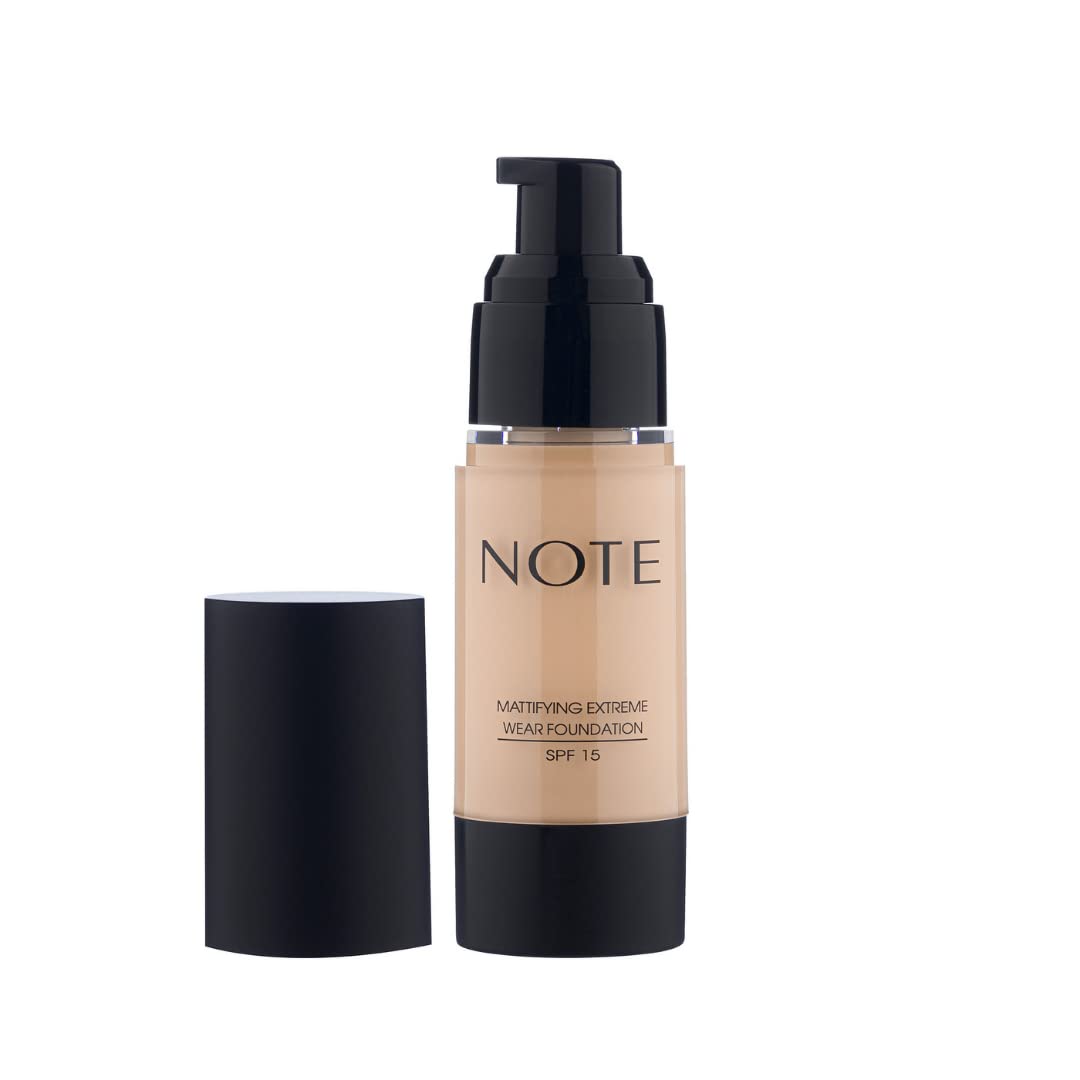 Note Cosmetics Mattifying Extreme Wear 01 Beige Mat Bitişli SPF 15 Kapatıcı Fondöten