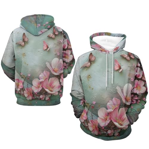 Sweatshirt fleur papillon de la lune pullover à manches longues taille S - 7