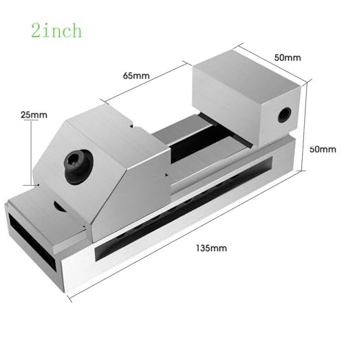 Vise Fast Moving Vise CNC Vise Gad Tongs Plain Vice For Surface Grinding Milling EDM Machine (2 inch)