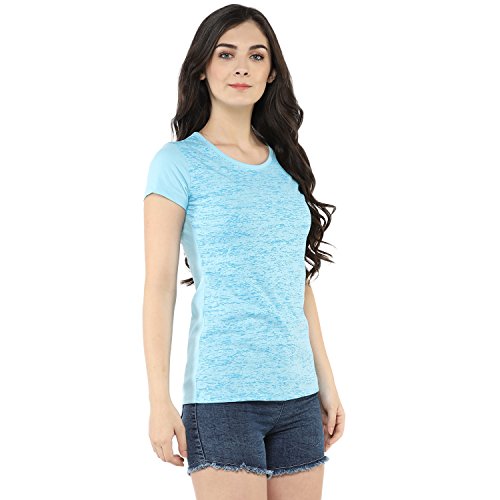 Image of Modeve Women Printed Cotton Blend Half Sleeve Round Neck T-Shirt for Summer