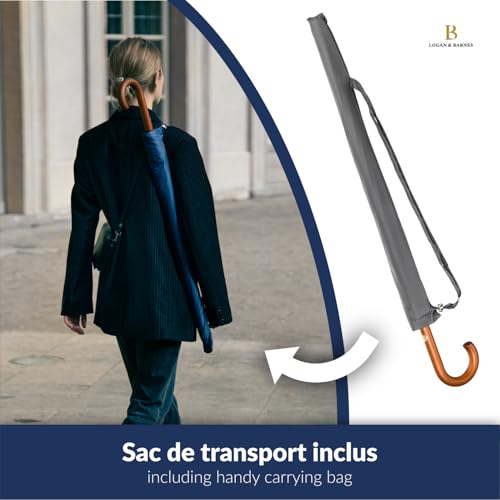Modèle EDINBURGH LOGAN & BARNES parapluie grand format anti retournement - 3