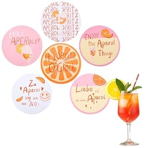 Grünara Orange Aperol Untersetzer 6er Set