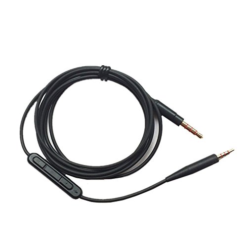 Hensych Cable de repuesto con control remoto de volumen para auriculares Bose Soundtrue Soundlink en la oreja QC25 QC35 OE2