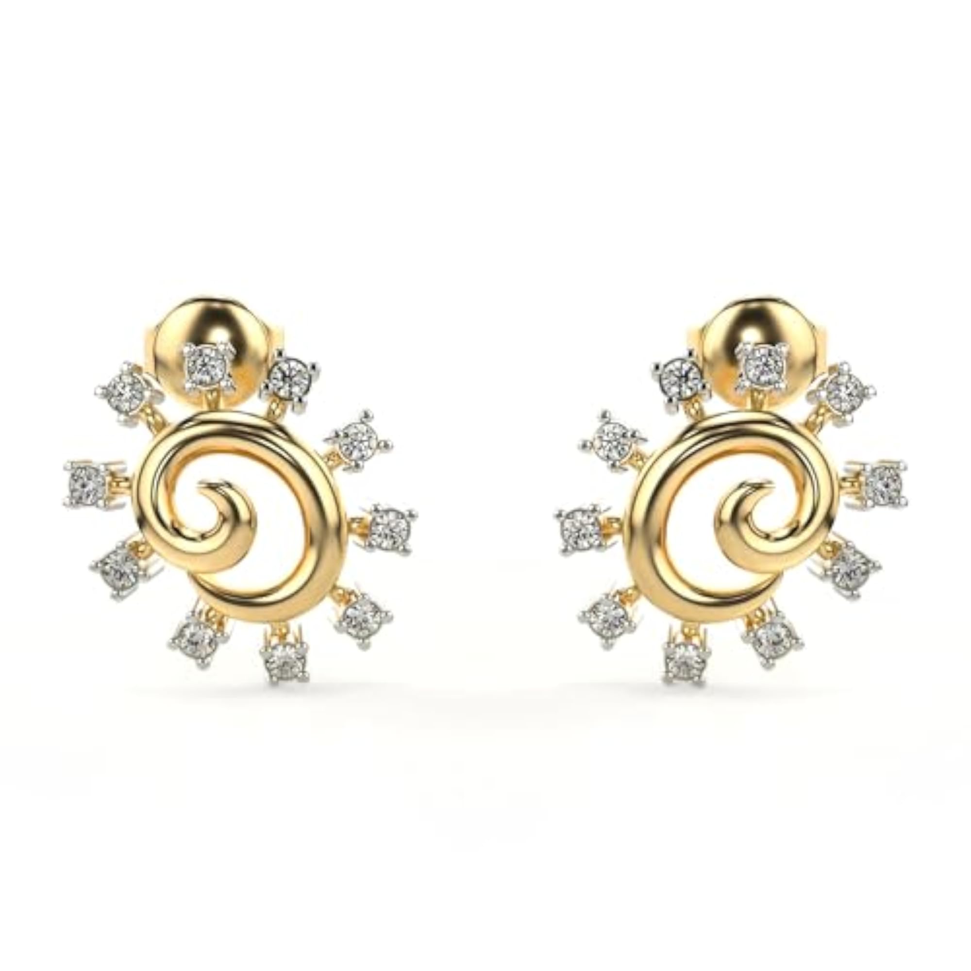 Women's Sterling Silver & Certified Lab Grown Diamond 0.28cts Earrings