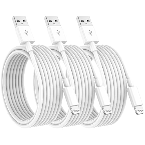 3Pack for iPhone Charger 3m MFi Certified Extra Long phone Cable Lead 3 metre USB A to Cable Fast Charging for Apple iPhone14/13/12/11/11ProMax/X/XS/XR/XS Max/8/7/6/5 for iPad