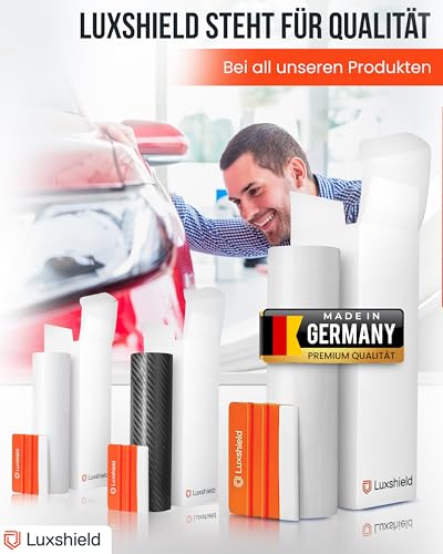 Luxshield Lackschutzfolie 12x100cm für Auto, Motorrad, Bike - Schutzfolie transparent glänzend, selbstklebend, Meterware aus DE