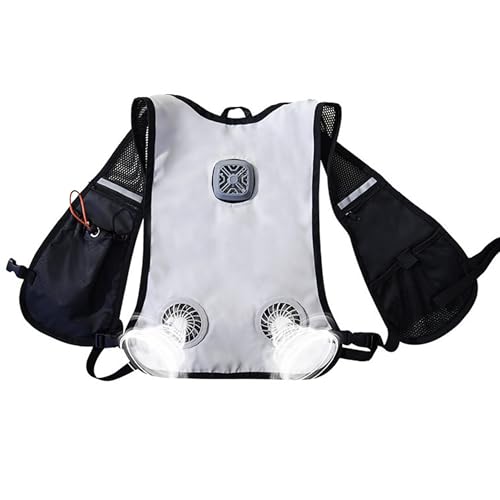 Chaleco de refrigeración con ventilador doble y aire acondicionado portátil ajustable unisex