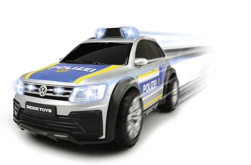 Dickie Toys VW Tiguan R-Line Polizeiauto (25 cm) mit Licht & Sound - Lizenziertes Polizei-SUV Spielzeug ab 3 Jahre, inkl. Batterien - 203714013