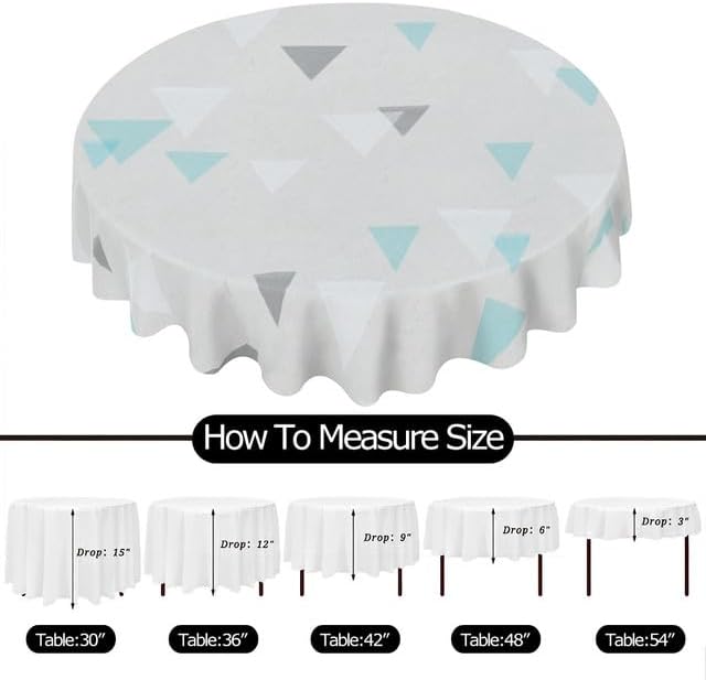 Miniatura 6 de Round Tablecloth Minimalist Table Cloth Decor Washable Table Cover with Wrinkle Resistant for Home Kitchen Dining Room Picnic Camping Party Holiday