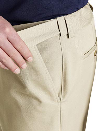 Oak Hill by DXL Men's Big and Tall Microfiber Waist-Relaxer Pants New Khaki 40 x 363