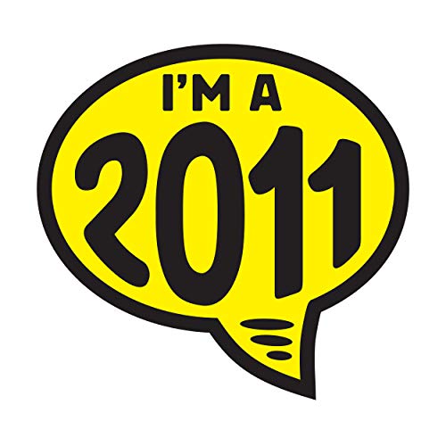 Image of Ez-line 2011 Model Year Vinyl Windshield Stickers 12 Pack - 9 inch Waterproof Bubble Decals for Car Dealership Lot Advertising (2011)
