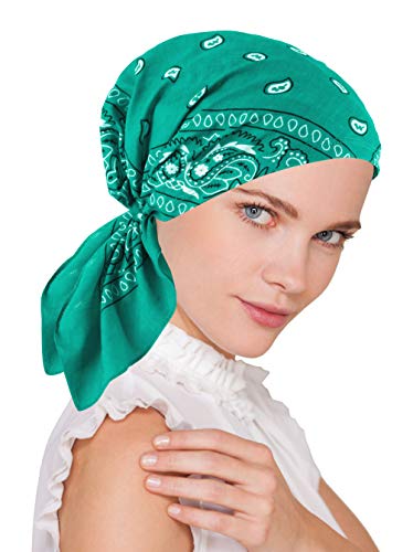 Paisley Bandana Scarf Pre Tied Cotton Chemo Hat Beanie Turban Headwear for Cancer