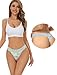 voenxe Seamless Lace Thongs for Women, Cotton Blend No Show Thong Underwear,Ladies Breathable Comfort Panty Soft Laser Cut Undies,Comfy Woman Gym Workout Stretch Tanga