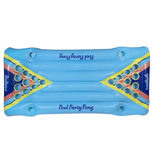 PoolCandy Inflatable Pool Party Pong; an Easy Set up Pool,