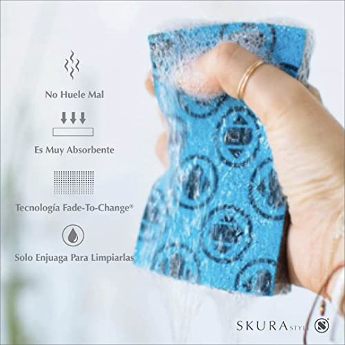 Miniatura 2 de Skura Style S Juego De Esponjas - Esponjas De Limpieza Modernas Y Sin Olor Con Estropajo No Abrasivo Para Platos Y Más Naranja, Azul, Verde, Gris 4 Esponjas