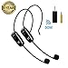 Wireless Microphones Headset, UHF Dual Wireless Mic, 2 Wireless Mics & 1 Receiver, Headset and Handheld 2 In 1 Rechargeable for Teaching, Voice Amplifier, Stage Speakers, PA System, Fitness Instructor