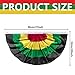 6Pcs Juneteenth Bunting Fan Flag-3 x1.5 Ft June 19th Pleated Bunting Banner- Africa America Half Fan Banner Decoration for Freedom Memorial Day Black History Month