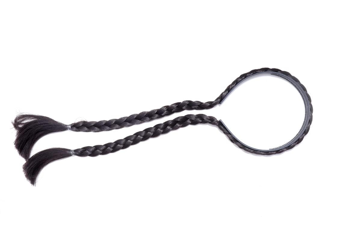 Diversa Braided Hairband Choti Headband Hair Accessories Long Hair bands Plastic Hoop Hair Extension Hoop Plait Hair Headwear for Women & Girls