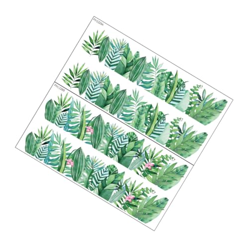 Bordure Autocollante PVC Feuilles Vertes Décoration Haut de Gamme