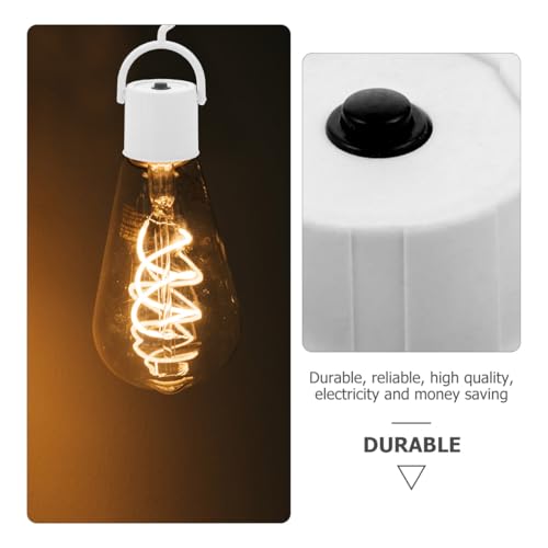 Operitacx E27 Lampenfassung Mit Haken Notlichtbuchsen Led Glühbirne Lampenköpfe Für Innen Und Außen Notbeleuchtung 2.95X1.18X1.18In