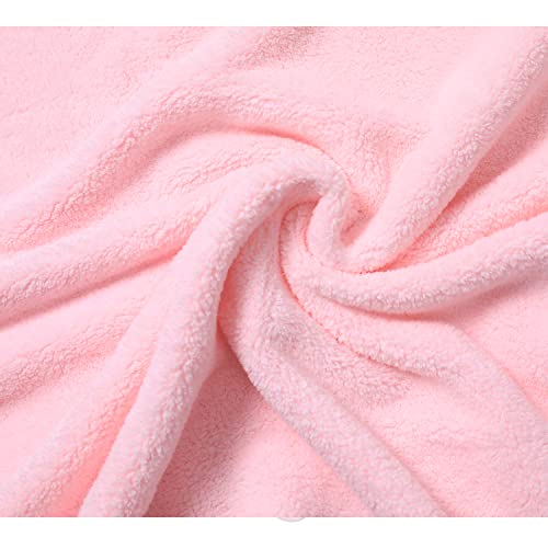 Baby Bath Towels, Hooyee Ultra Soft Hooded Towel Coral Fleece Bathrobe Blanket Toddlers Shower Gifts For Boys Girls - 31.5" X 31.5" (Pink) #TOP4