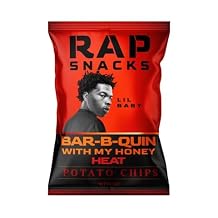 Rap Snacks Lil Baby Bar-B-Quin With My Honey Heat Potato Chips 2.5 Oz Bags - Pack of 12